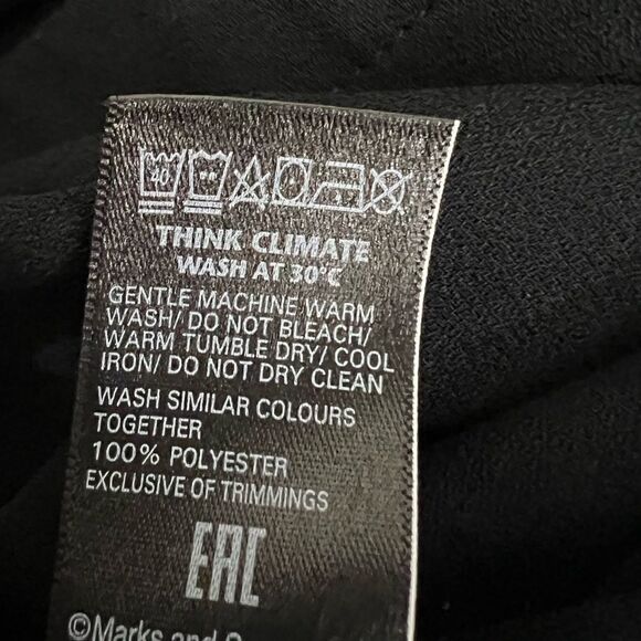 M&S‎ Collection dress sz 12 black short sleeve knee length shift US -8 - Picture 6 of 6